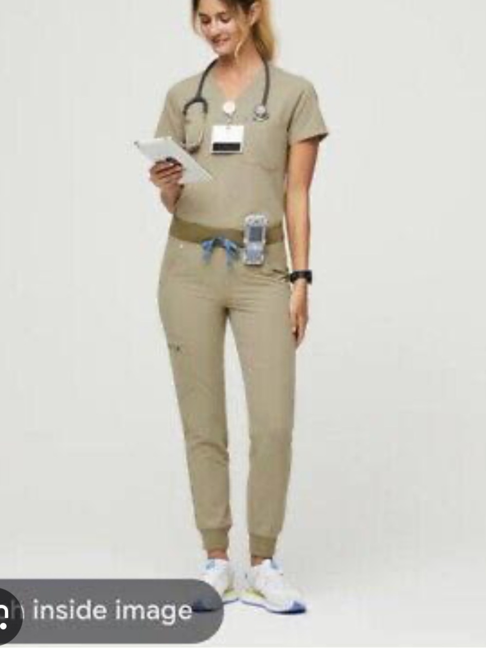 Figs Sandstone Scrub Set-Zamora Jogger, Catarina Scrub Top
